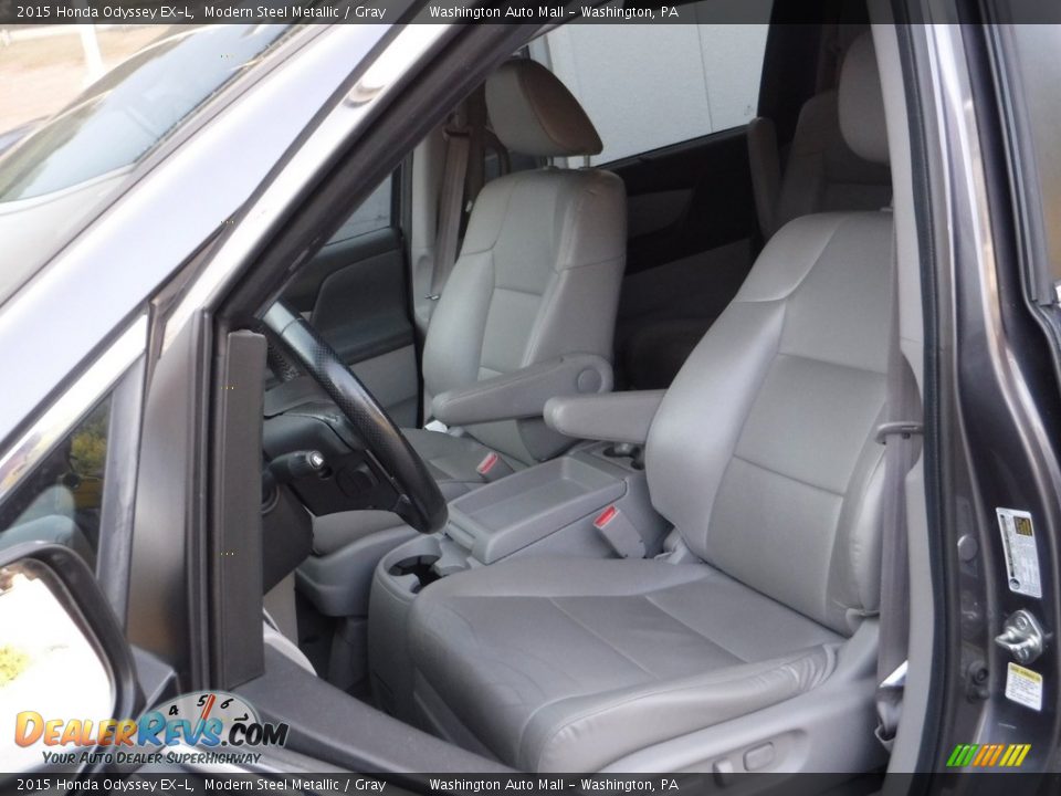 2015 Honda Odyssey EX-L Modern Steel Metallic / Gray Photo #21