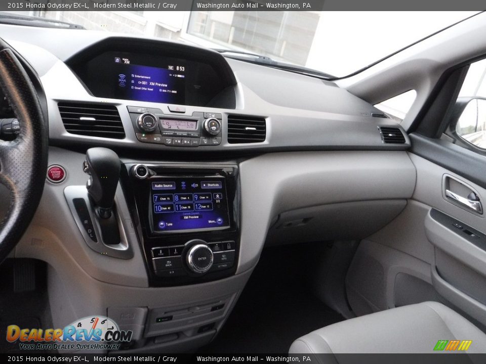 2015 Honda Odyssey EX-L Modern Steel Metallic / Gray Photo #22