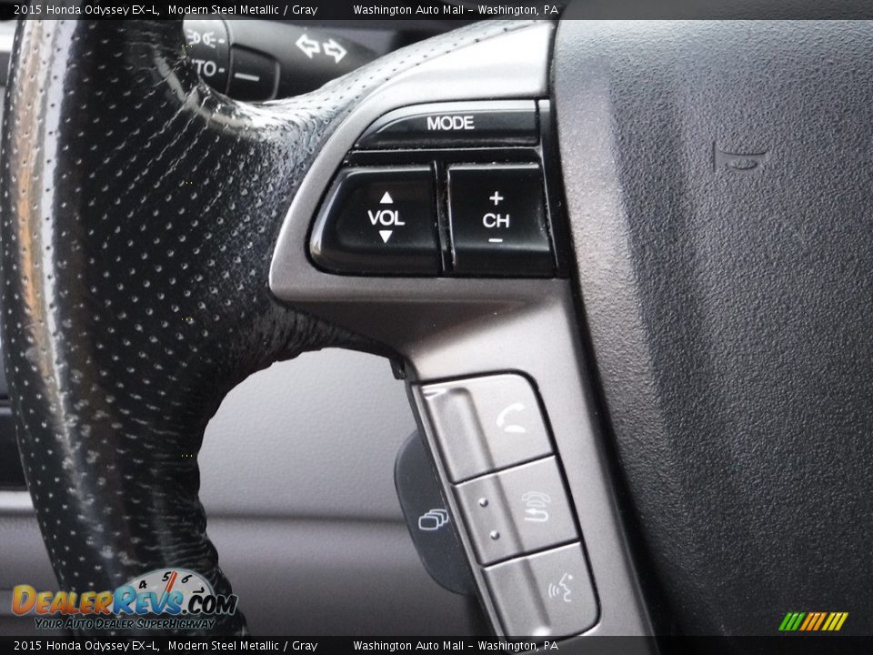 2015 Honda Odyssey EX-L Modern Steel Metallic / Gray Photo #24