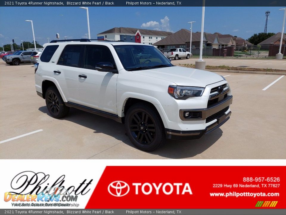 2021 Toyota 4Runner Nightshade Blizzard White Pearl / Black Photo #1