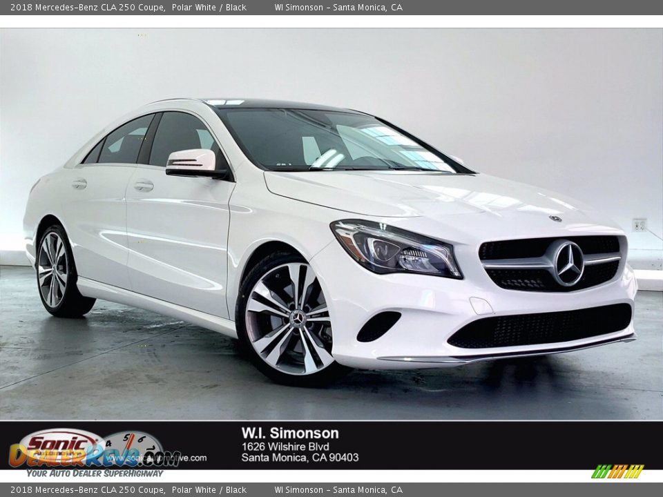 2018 Mercedes-Benz CLA 250 Coupe Polar White / Black Photo #1