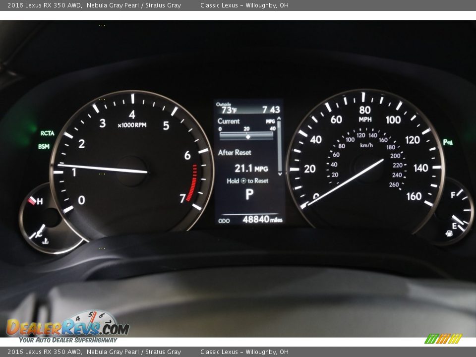 2016 Lexus RX 350 AWD Gauges Photo #8