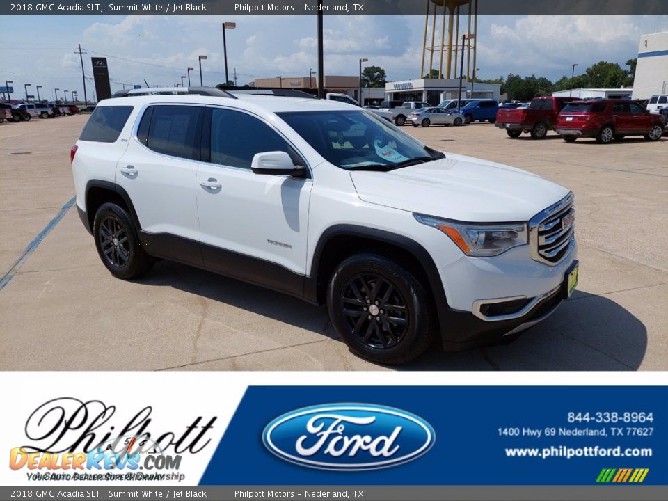 2018 GMC Acadia SLT Summit White / Jet Black Photo #1