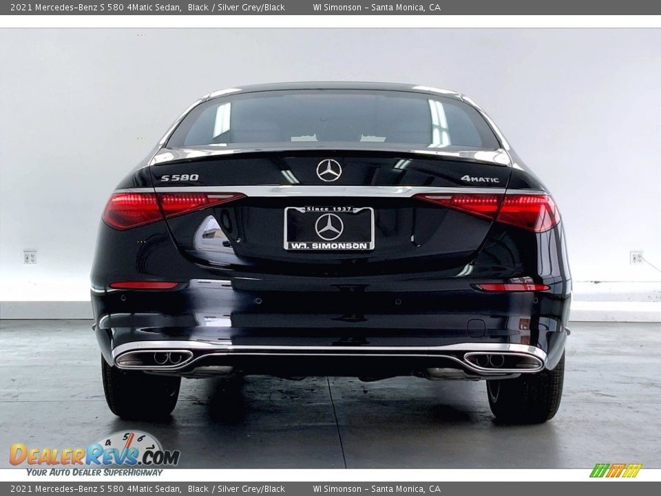 2021 Mercedes-Benz S 580 4Matic Sedan Black / Silver Grey/Black Photo #3