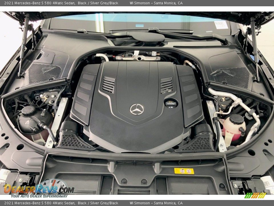 2021 Mercedes-Benz S 580 4Matic Sedan Black / Silver Grey/Black Photo #9