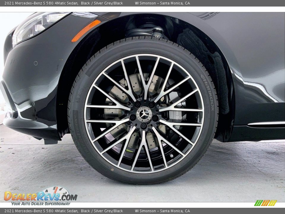 2021 Mercedes-Benz S 580 4Matic Sedan Black / Silver Grey/Black Photo #10