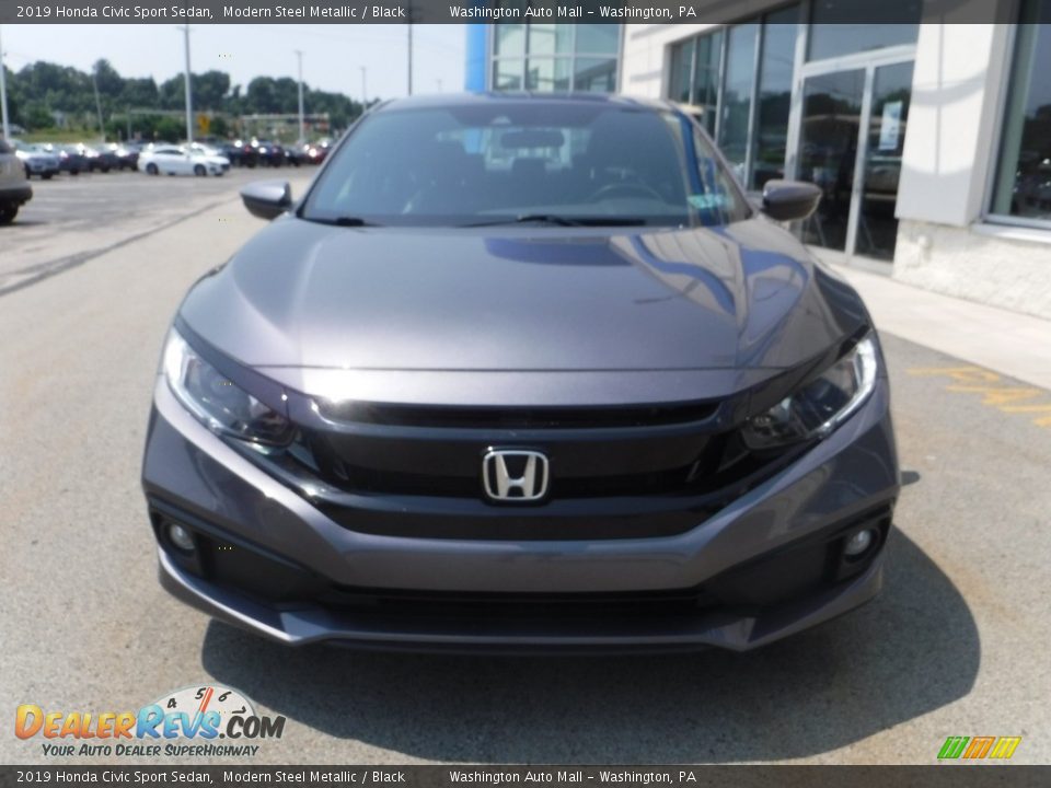 2019 Honda Civic Sport Sedan Modern Steel Metallic / Black Photo #3