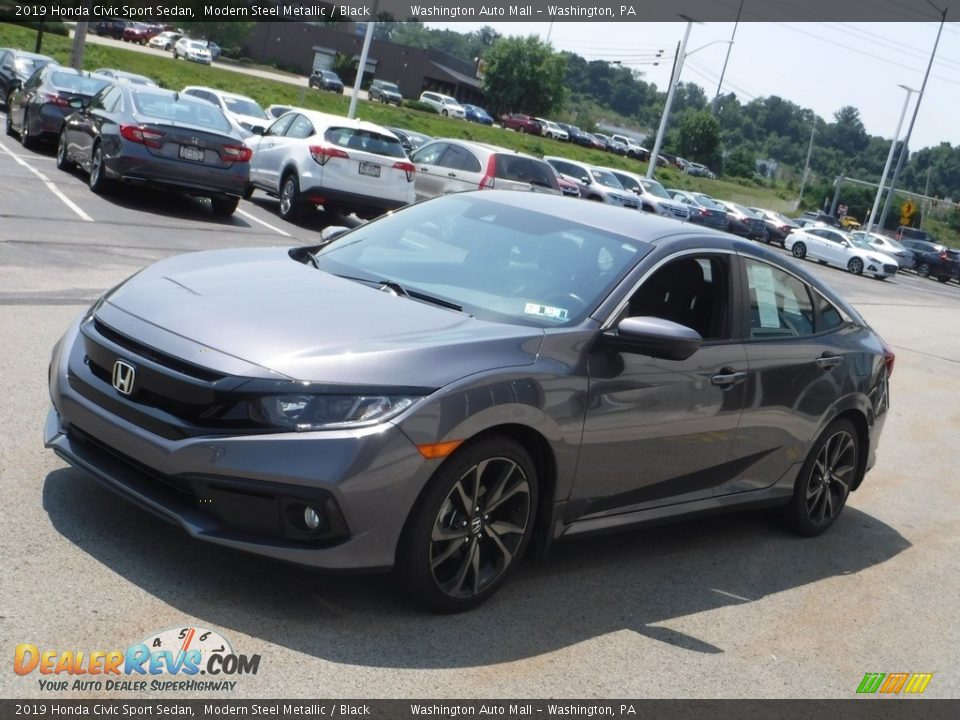 2019 Honda Civic Sport Sedan Modern Steel Metallic / Black Photo #4