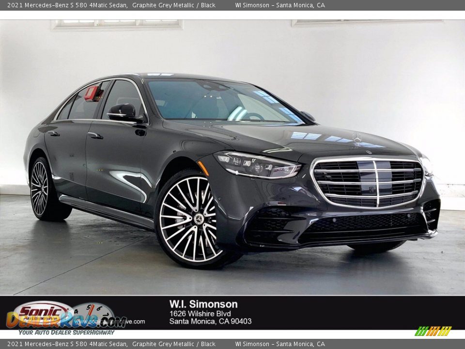 2021 Mercedes-Benz S 580 4Matic Sedan Graphite Grey Metallic / Black Photo #1