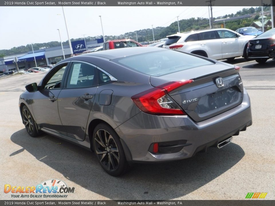 2019 Honda Civic Sport Sedan Modern Steel Metallic / Black Photo #6