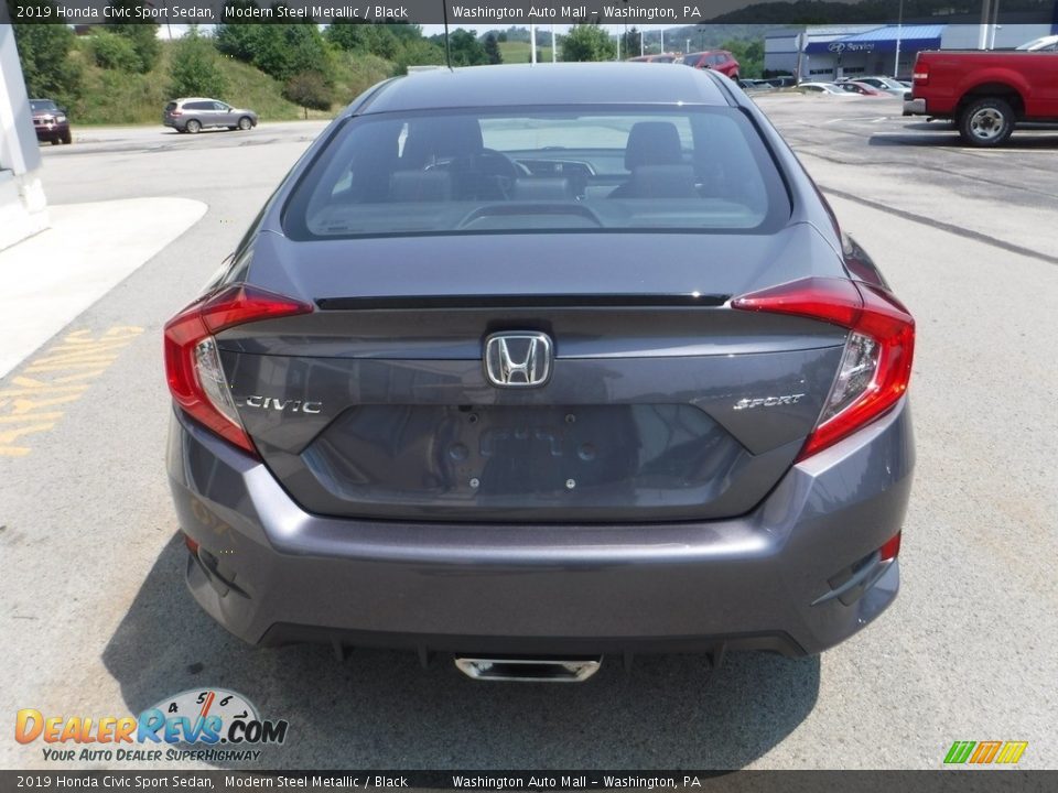 2019 Honda Civic Sport Sedan Modern Steel Metallic / Black Photo #7