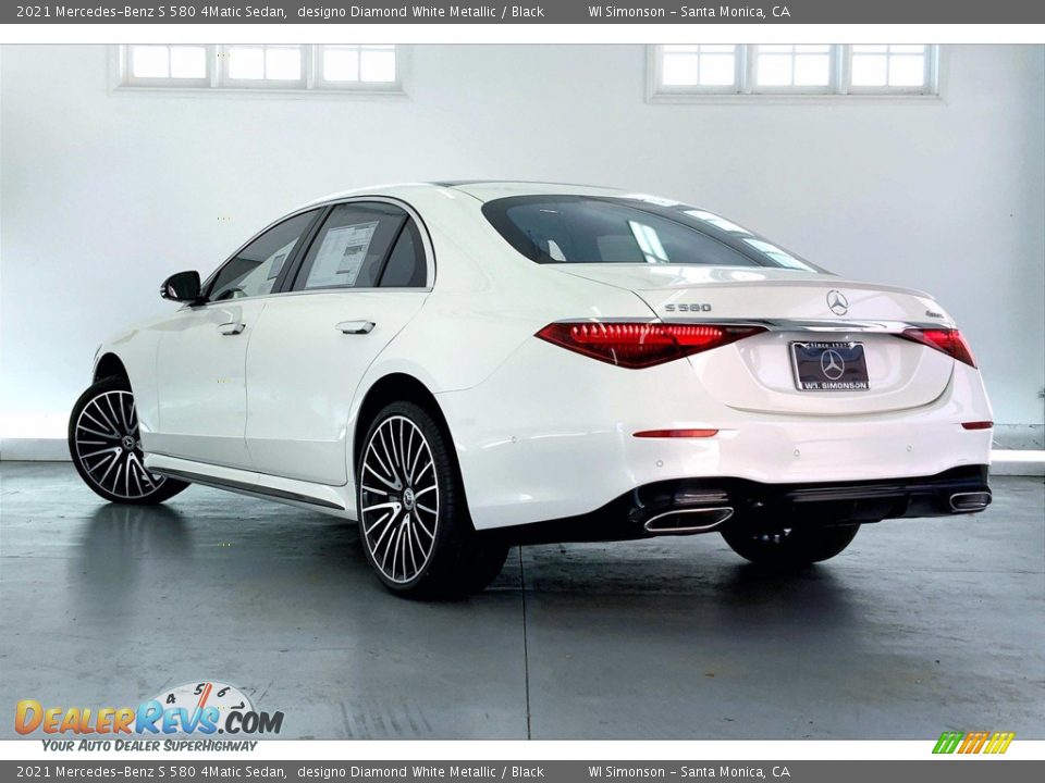 2021 Mercedes-Benz S 580 4Matic Sedan designo Diamond White Metallic / Black Photo #2