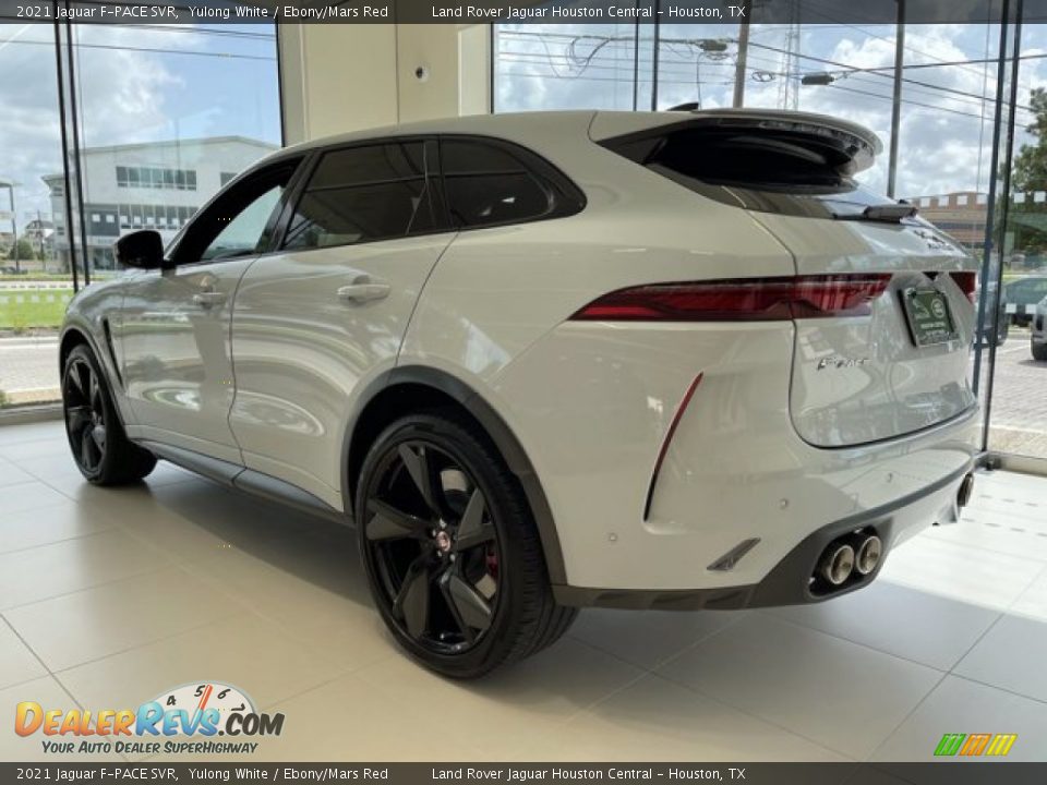 2021 Jaguar F-PACE SVR Yulong White / Ebony/Mars Red Photo #10