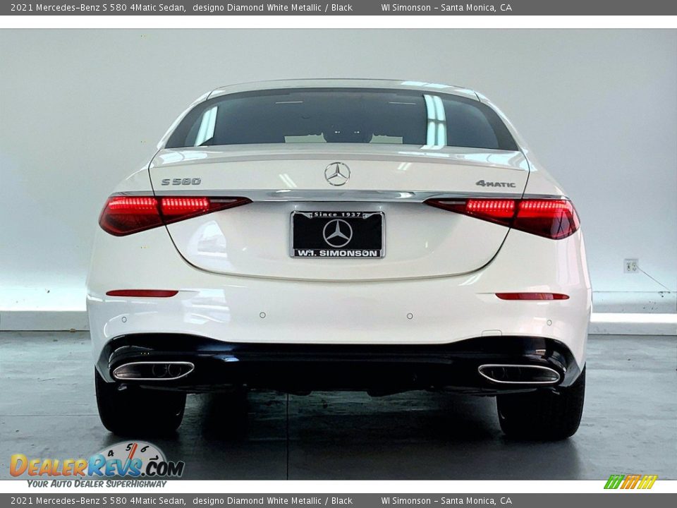 2021 Mercedes-Benz S 580 4Matic Sedan designo Diamond White Metallic / Black Photo #3