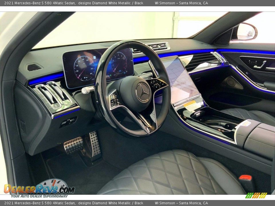 2021 Mercedes-Benz S 580 4Matic Sedan designo Diamond White Metallic / Black Photo #4