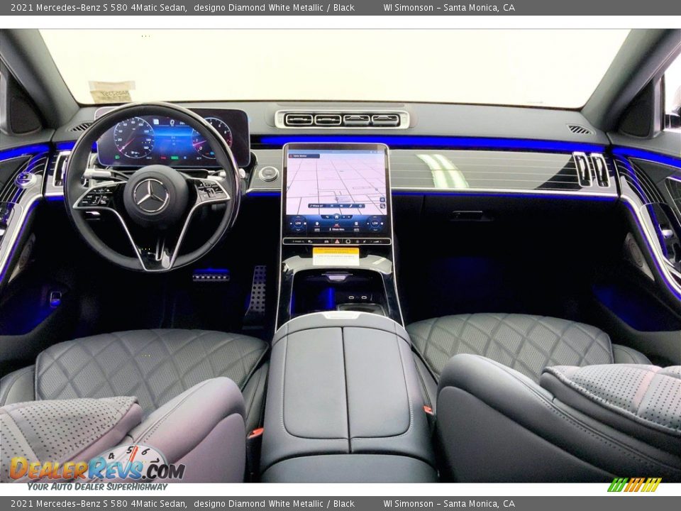 2021 Mercedes-Benz S 580 4Matic Sedan designo Diamond White Metallic / Black Photo #6