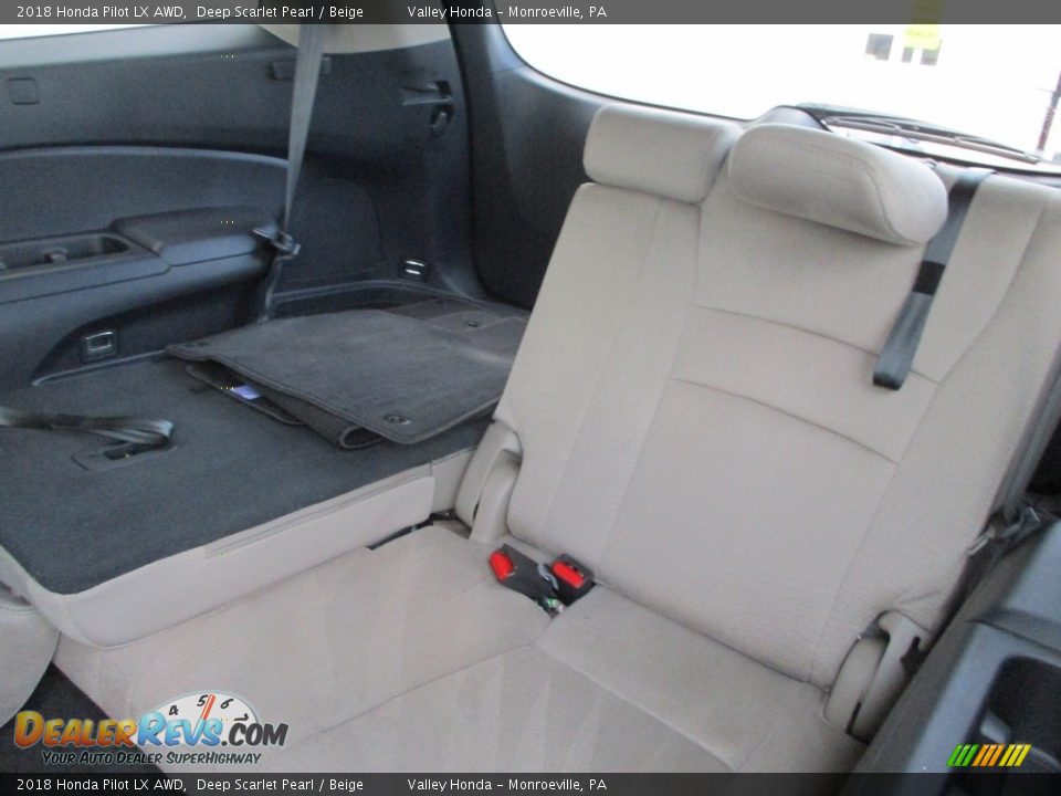 2018 Honda Pilot LX AWD Deep Scarlet Pearl / Beige Photo #14