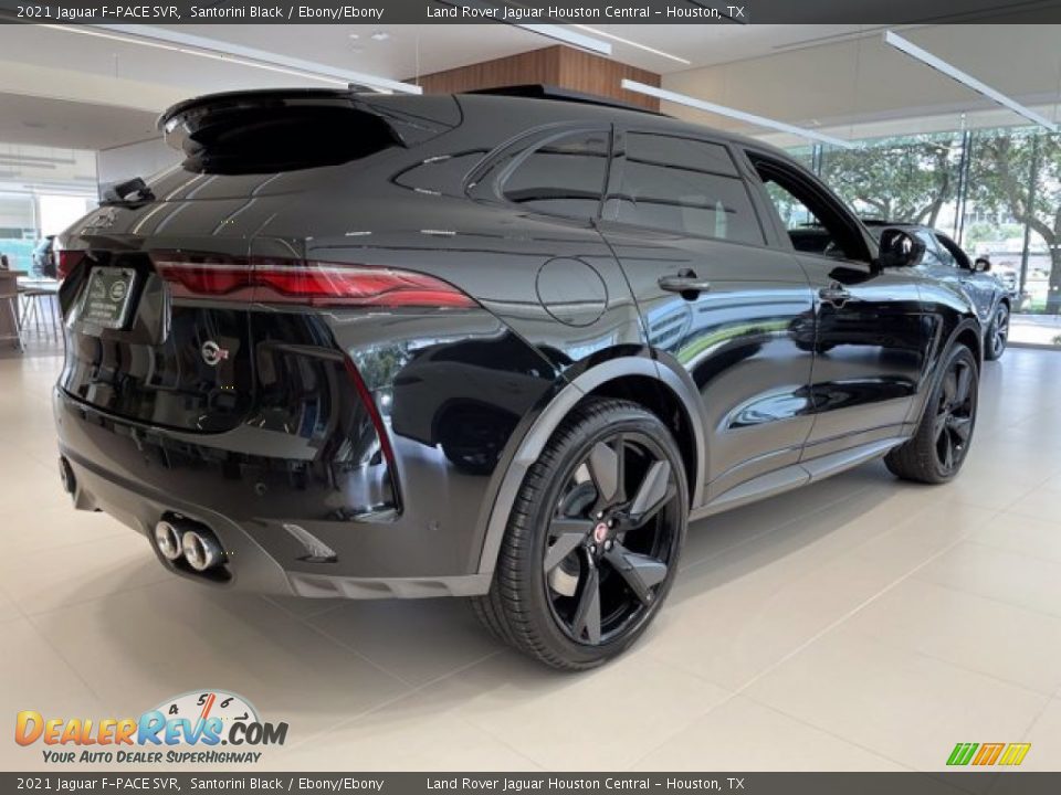 2021 Jaguar F-PACE SVR Santorini Black / Ebony/Ebony Photo #2