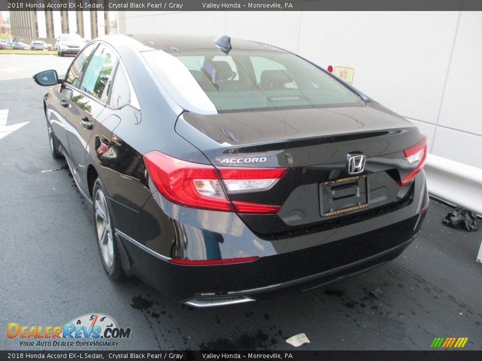 2018 Honda Accord EX-L Sedan Crystal Black Pearl / Gray Photo #3