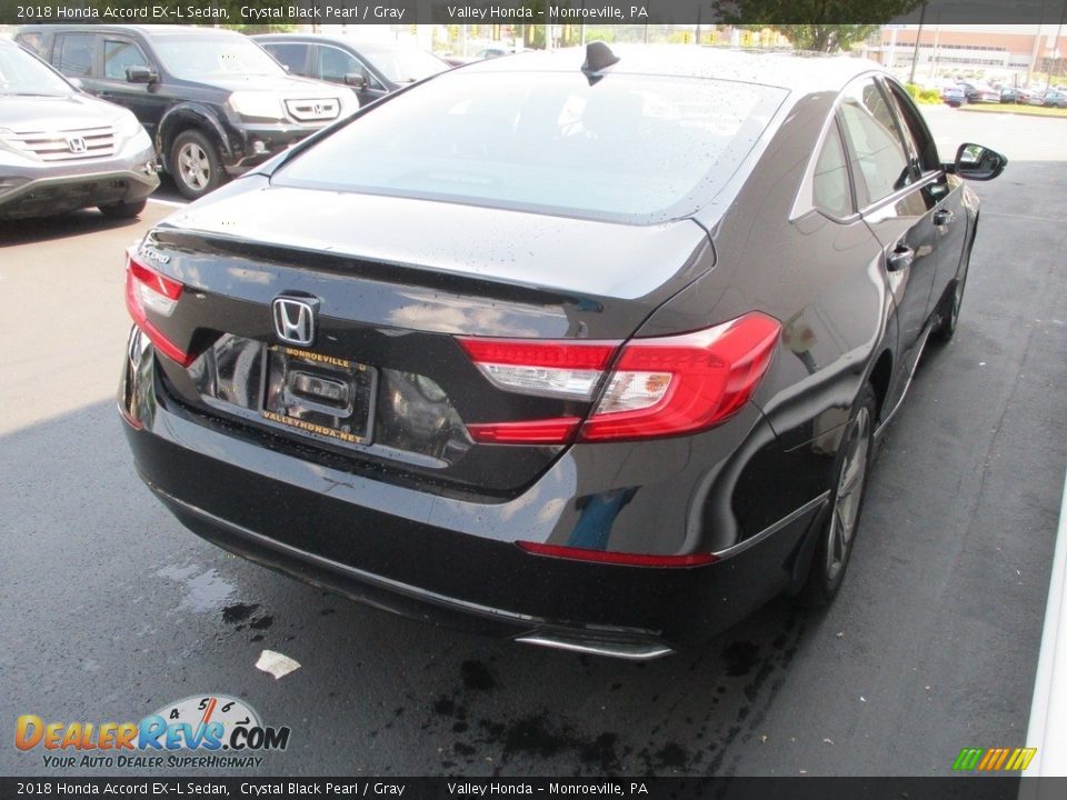 2018 Honda Accord EX-L Sedan Crystal Black Pearl / Gray Photo #5