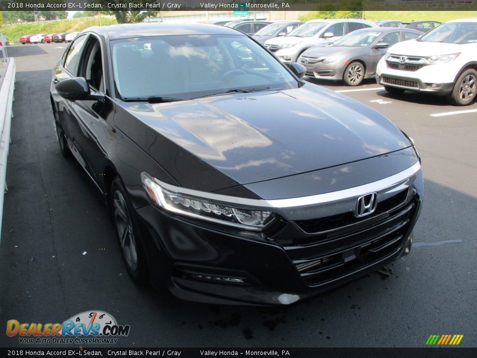 2018 Honda Accord EX-L Sedan Crystal Black Pearl / Gray Photo #7