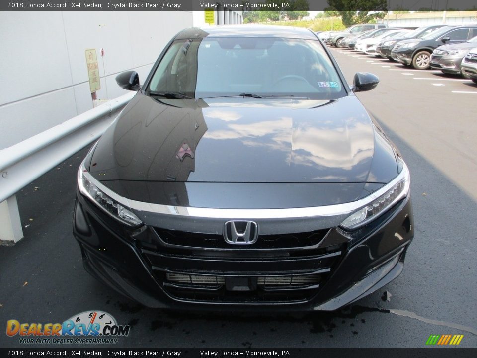 2018 Honda Accord EX-L Sedan Crystal Black Pearl / Gray Photo #8