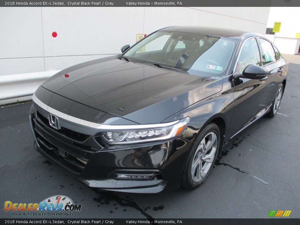 2018 Honda Accord EX-L Sedan Crystal Black Pearl / Gray Photo #9