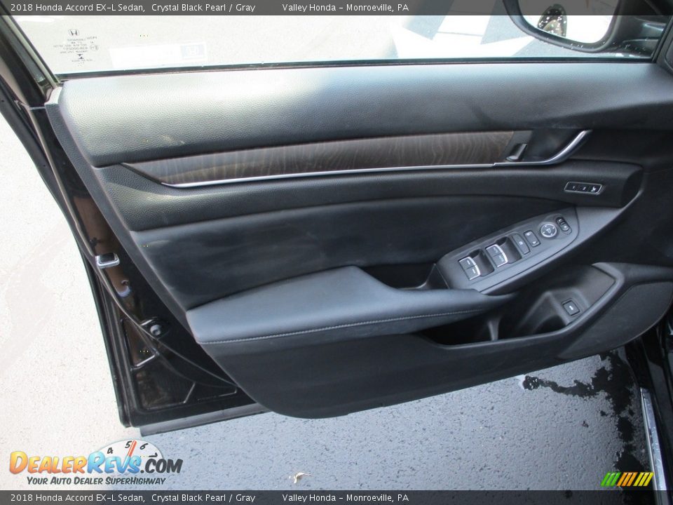 2018 Honda Accord EX-L Sedan Crystal Black Pearl / Gray Photo #10