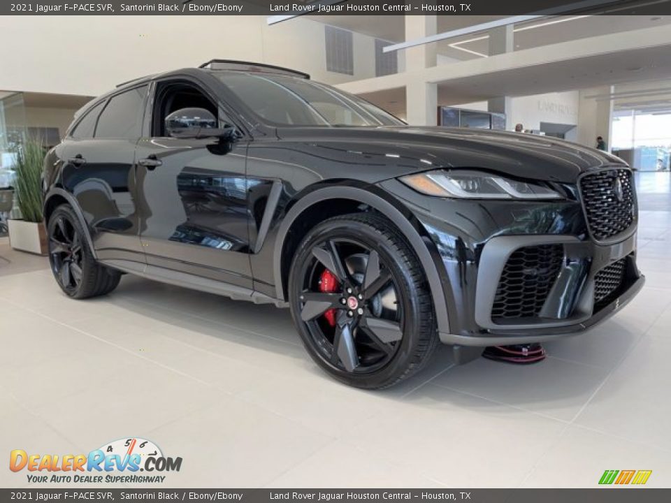 Santorini Black 2021 Jaguar F-PACE SVR Photo #12