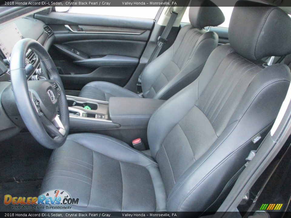 2018 Honda Accord EX-L Sedan Crystal Black Pearl / Gray Photo #11
