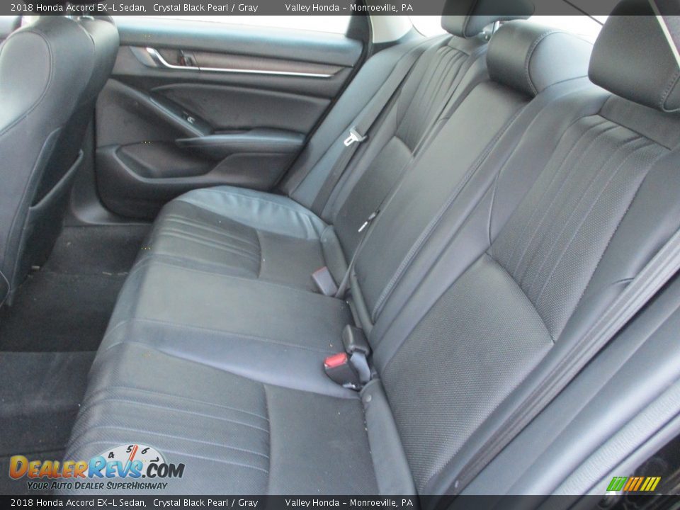 2018 Honda Accord EX-L Sedan Crystal Black Pearl / Gray Photo #12