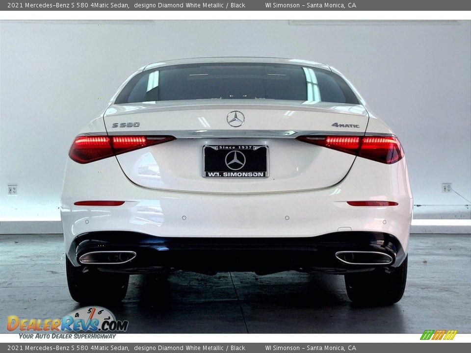 2021 Mercedes-Benz S 580 4Matic Sedan designo Diamond White Metallic / Black Photo #3