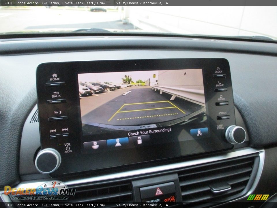 2018 Honda Accord EX-L Sedan Crystal Black Pearl / Gray Photo #16