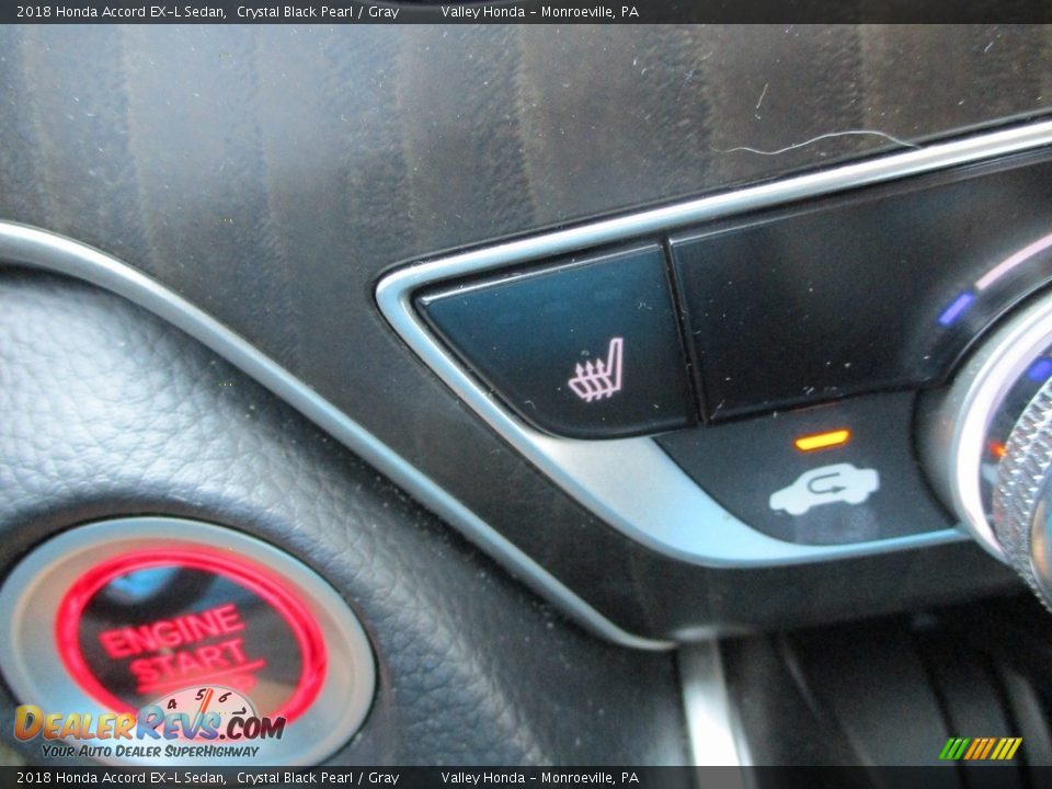 2018 Honda Accord EX-L Sedan Crystal Black Pearl / Gray Photo #18