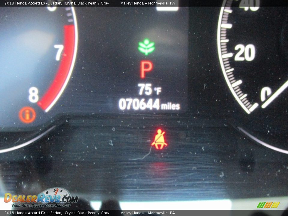 2018 Honda Accord EX-L Sedan Crystal Black Pearl / Gray Photo #20