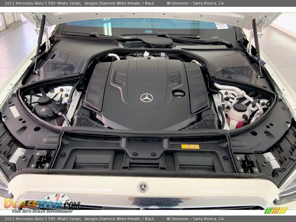 2021 Mercedes-Benz S 580 4Matic Sedan designo Diamond White Metallic / Black Photo #9