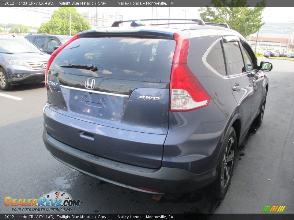 2012 Honda CR-V EX 4WD Twilight Blue Metallic / Gray Photo #5