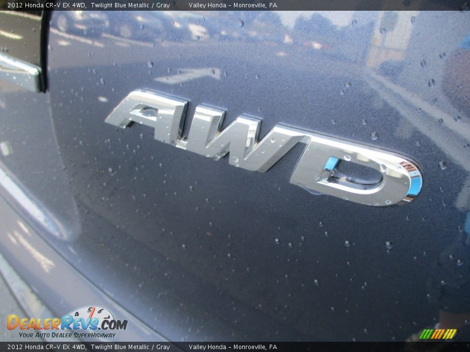 2012 Honda CR-V EX 4WD Twilight Blue Metallic / Gray Photo #6
