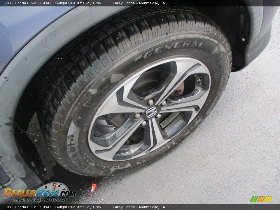 2012 Honda CR-V EX 4WD Twilight Blue Metallic / Gray Photo #7