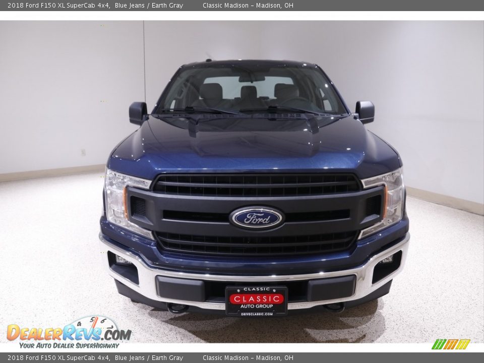 2018 Ford F150 XL SuperCab 4x4 Blue Jeans / Earth Gray Photo #2