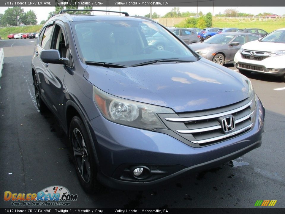 2012 Honda CR-V EX 4WD Twilight Blue Metallic / Gray Photo #8