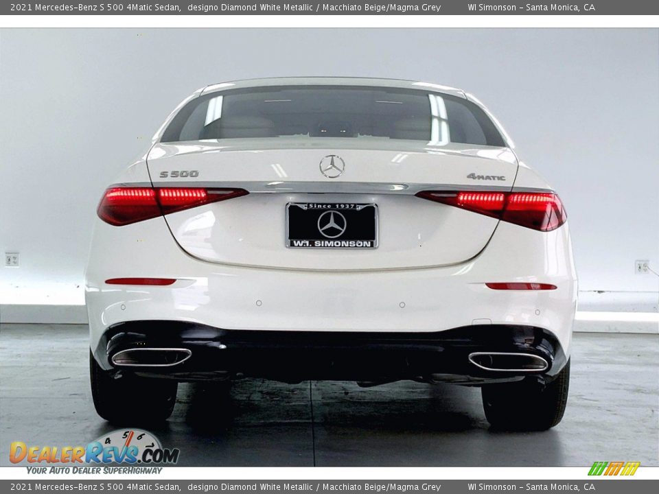 2021 Mercedes-Benz S 500 4Matic Sedan designo Diamond White Metallic / Macchiato Beige/Magma Grey Photo #3