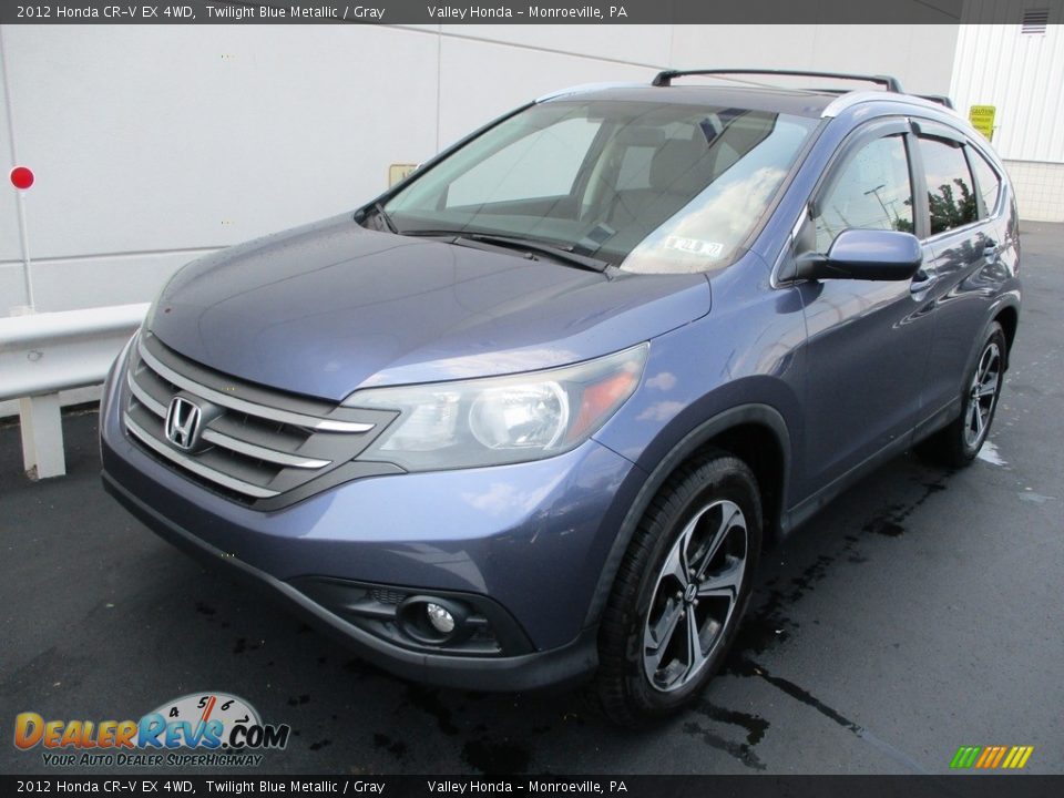 2012 Honda CR-V EX 4WD Twilight Blue Metallic / Gray Photo #10