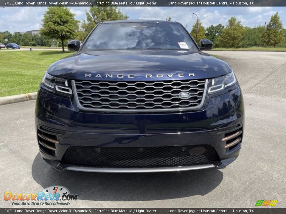 2021 Land Rover Range Rover Velar R-Dynamic S Portofino Blue Metallic / Light Oyster Photo #8