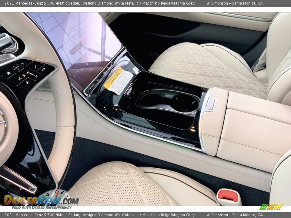 2021 Mercedes-Benz S 500 4Matic Sedan designo Diamond White Metallic / Macchiato Beige/Magma Grey Photo #8