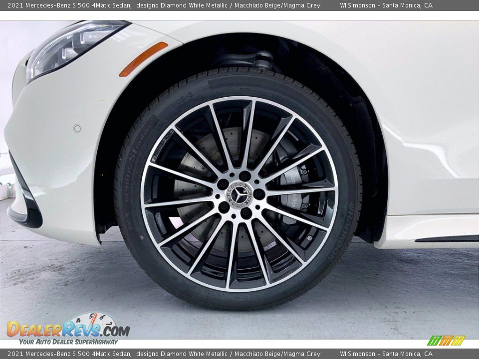 2021 Mercedes-Benz S 500 4Matic Sedan designo Diamond White Metallic / Macchiato Beige/Magma Grey Photo #10
