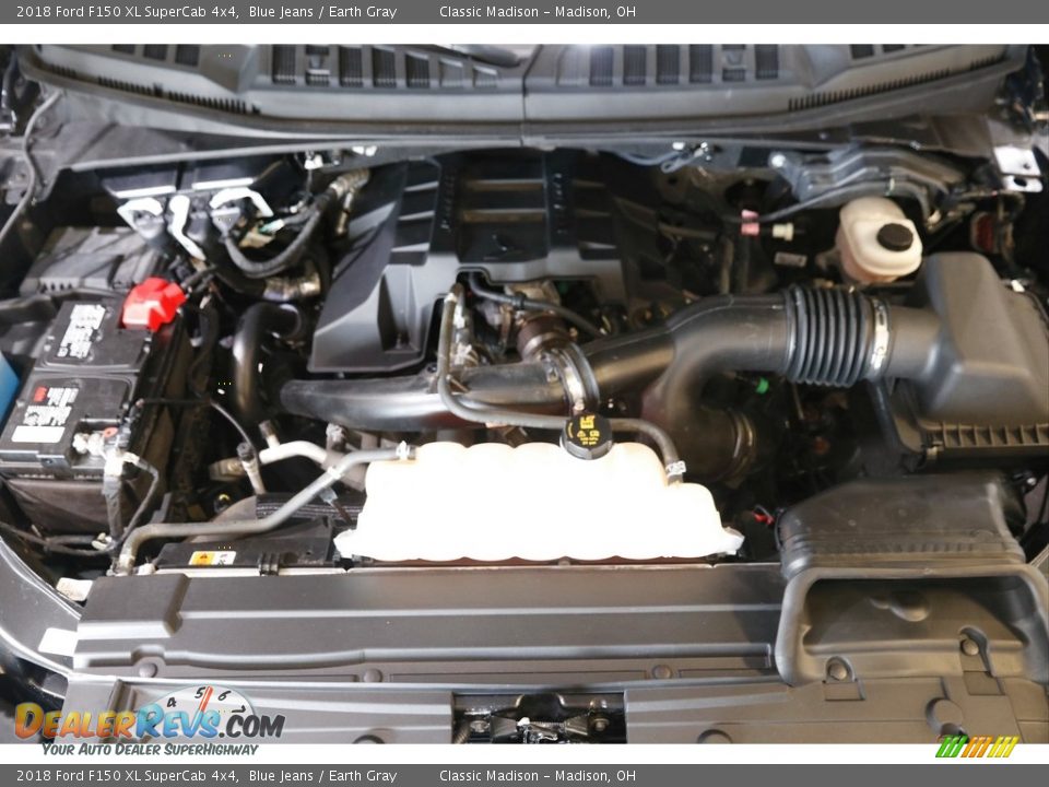 2018 Ford F150 XL SuperCab 4x4 Blue Jeans / Earth Gray Photo #18