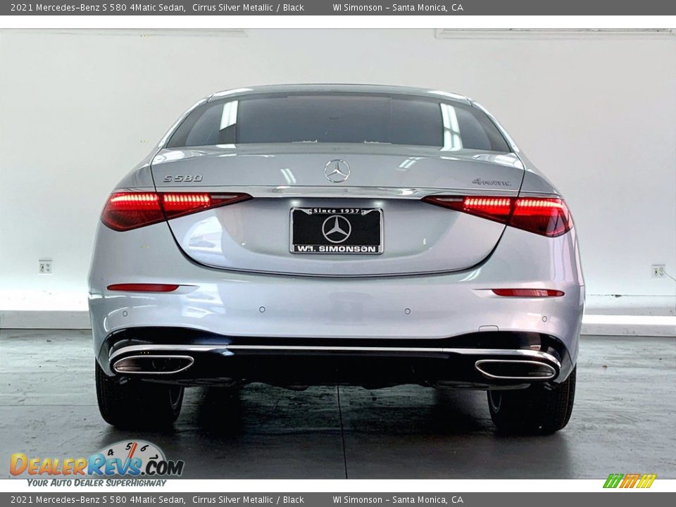 2021 Mercedes-Benz S 580 4Matic Sedan Cirrus Silver Metallic / Black Photo #3