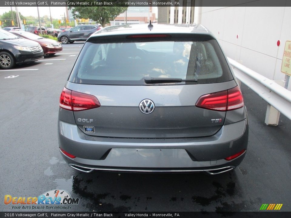 2018 Volkswagen Golf S Platinum Gray Metallic / Titan Black Photo #4