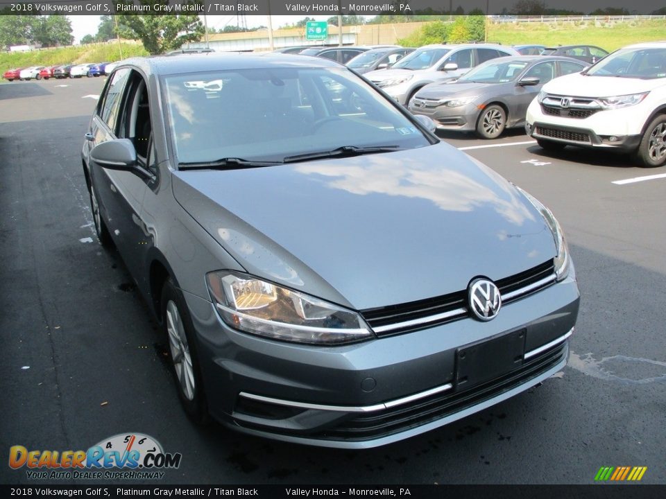 2018 Volkswagen Golf S Platinum Gray Metallic / Titan Black Photo #7